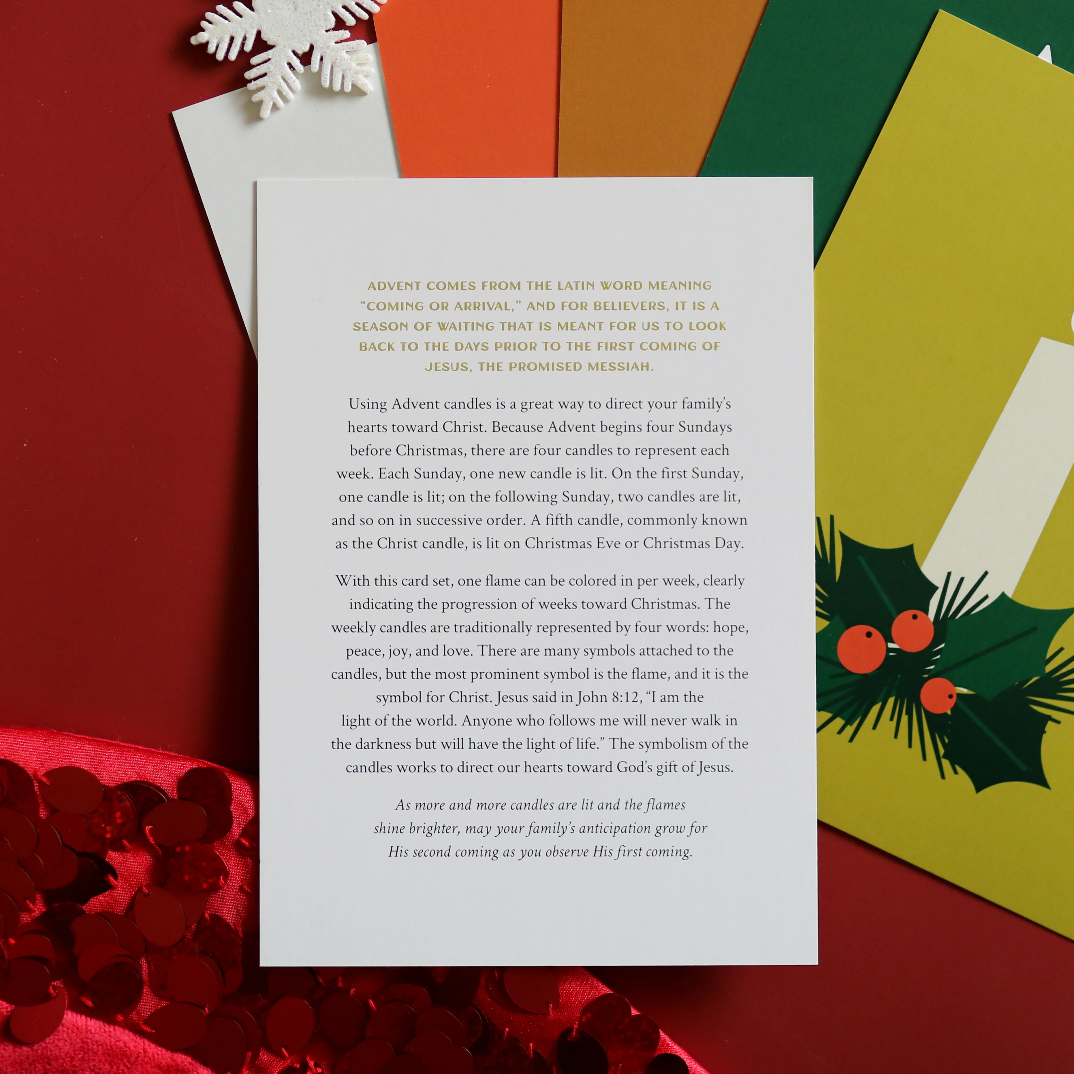 Jesus Has Come Advent Candle Cards - Image 3