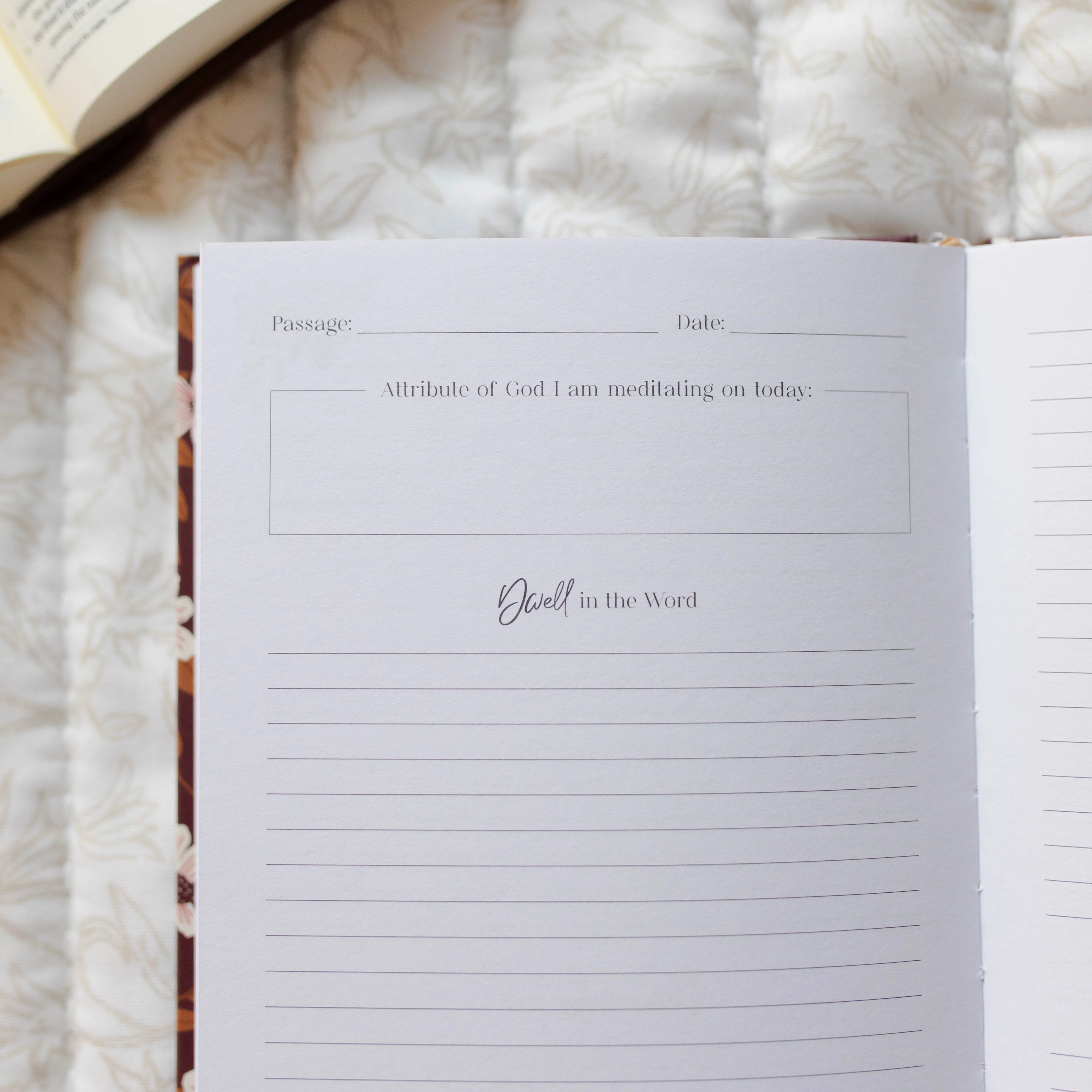 Dwell in the Word Journal - Burgundy Blooms - Image 4