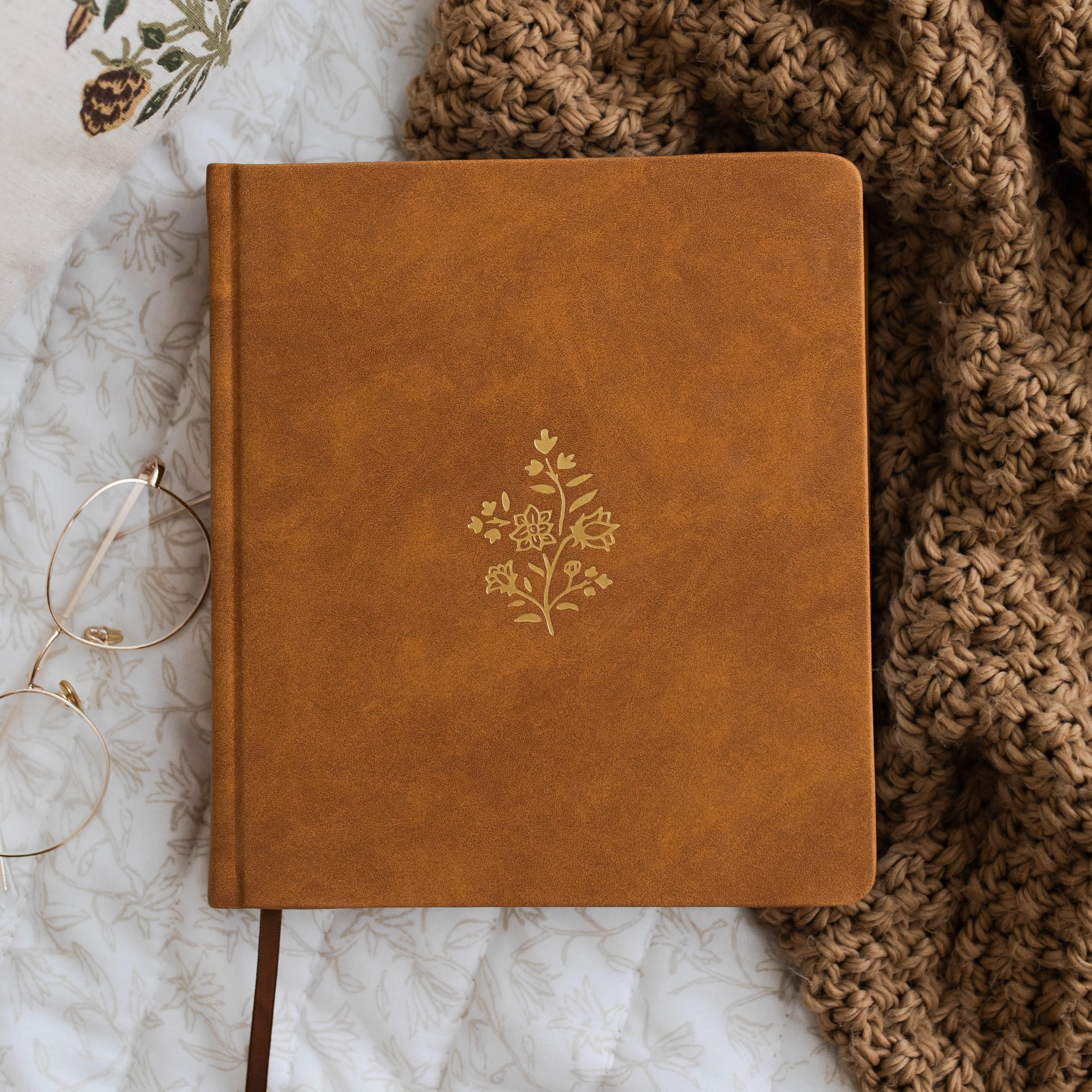 ESV Journaling Study Bible TruTone over Board, Nubuck Caramel