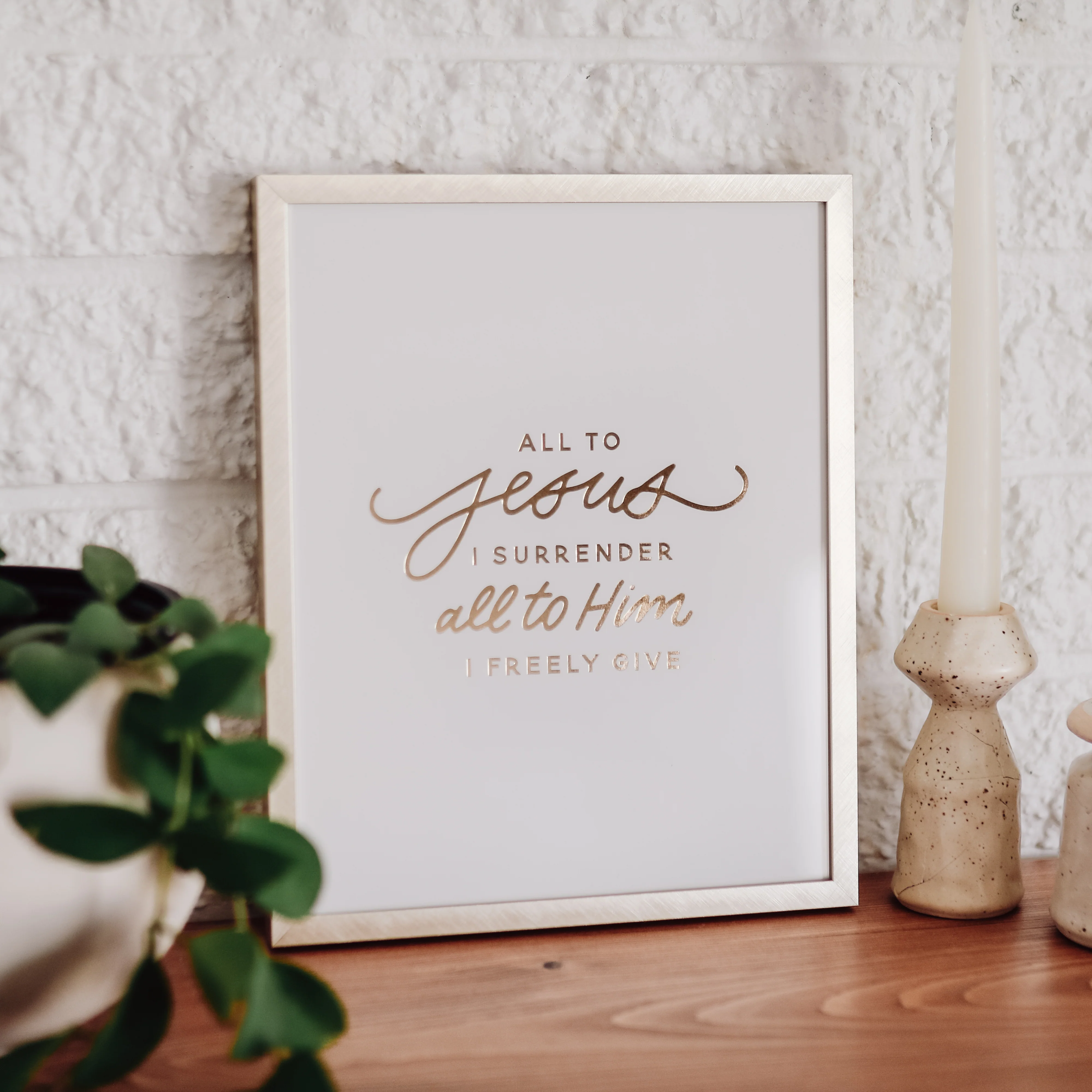 I Surrender Gold Foil Print - Image 3