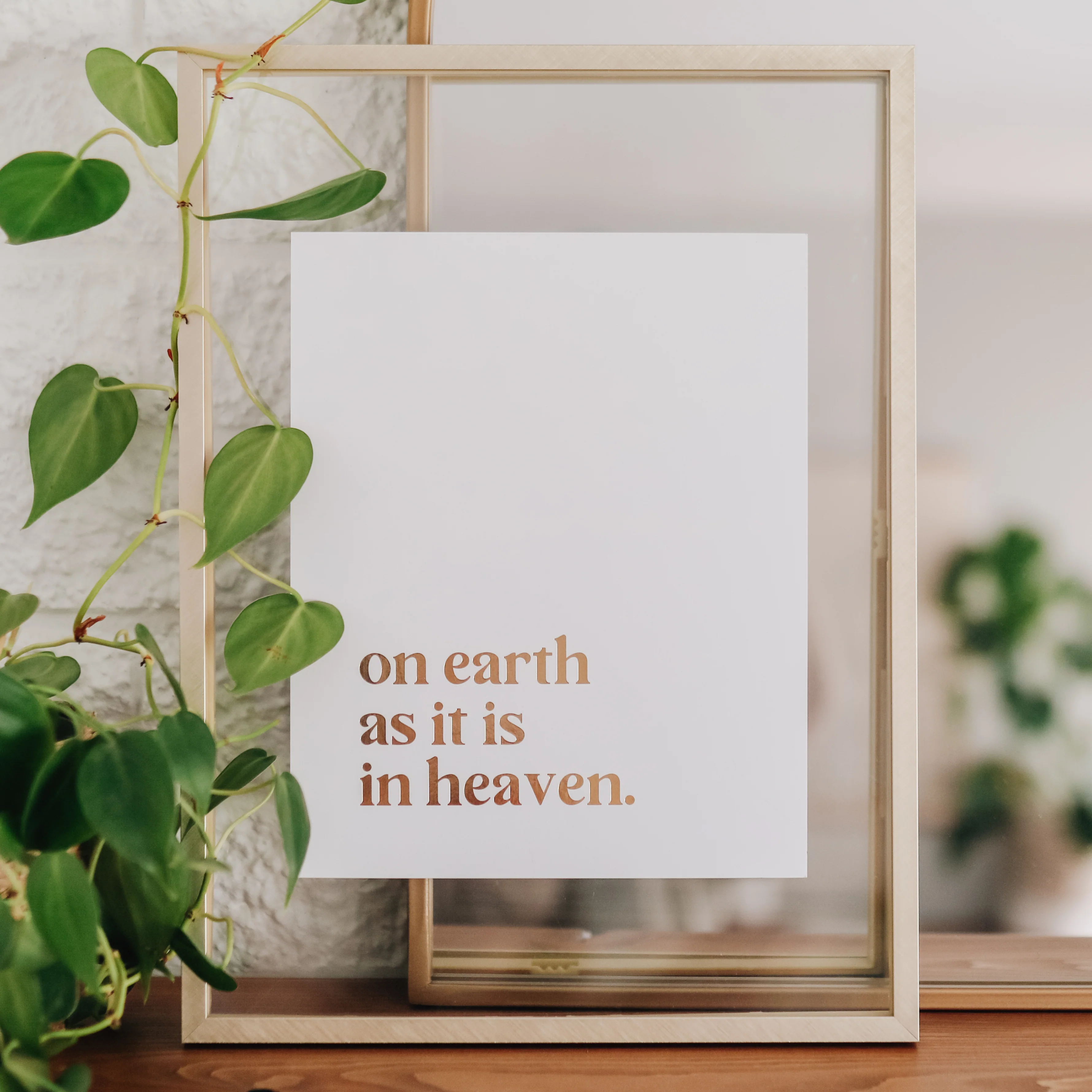 On Earth As In Heaven Gold Foil Print - Image 4