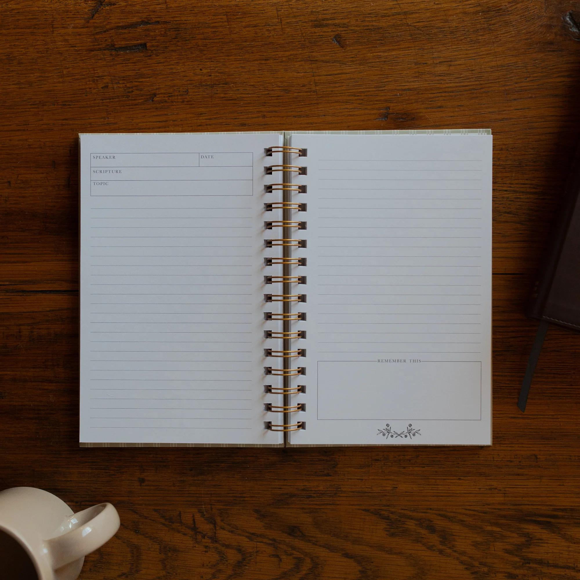 Sermon Notes Journal Pale Stripes - Image 2