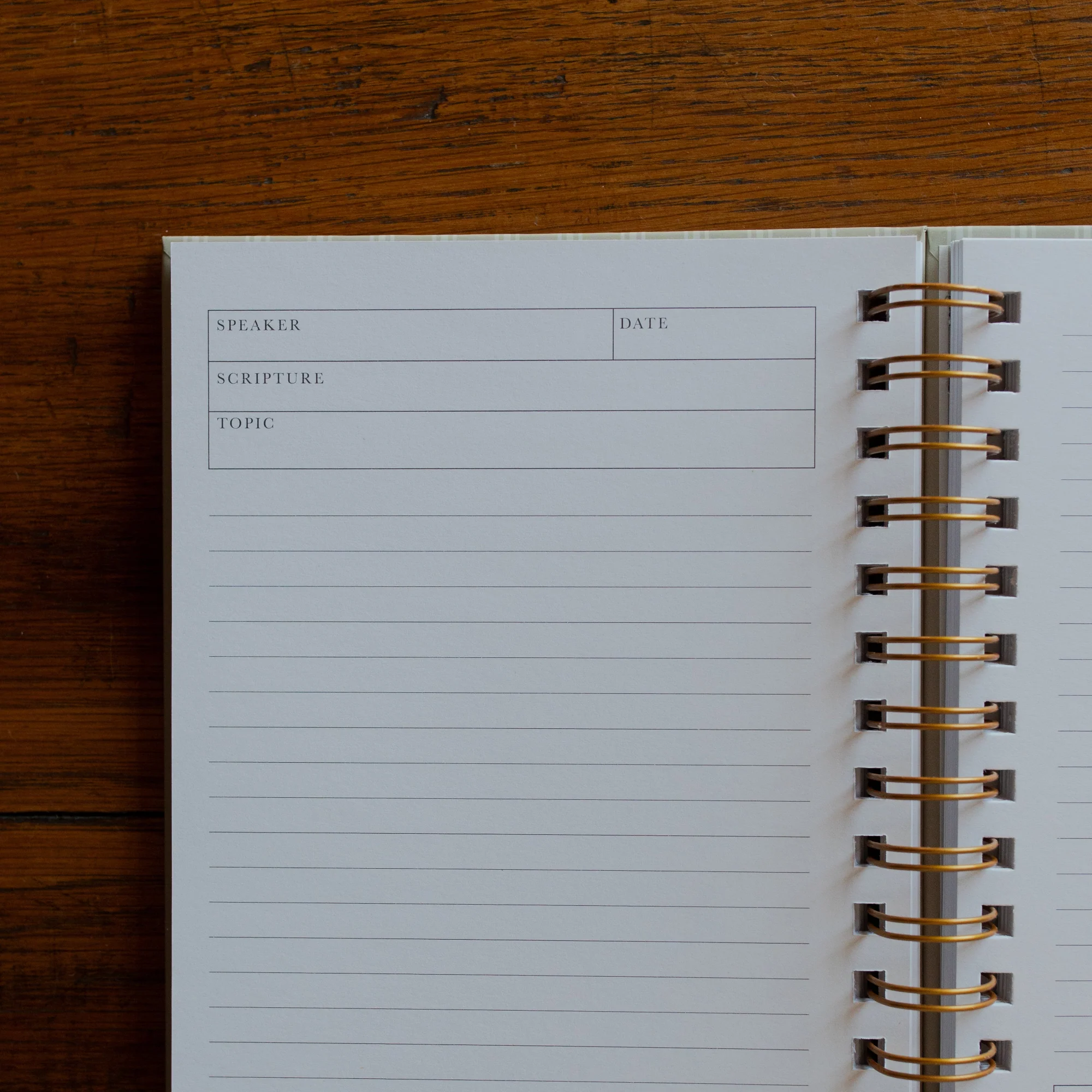 Sermon Notes Journal Pale Stripes - Image 3
