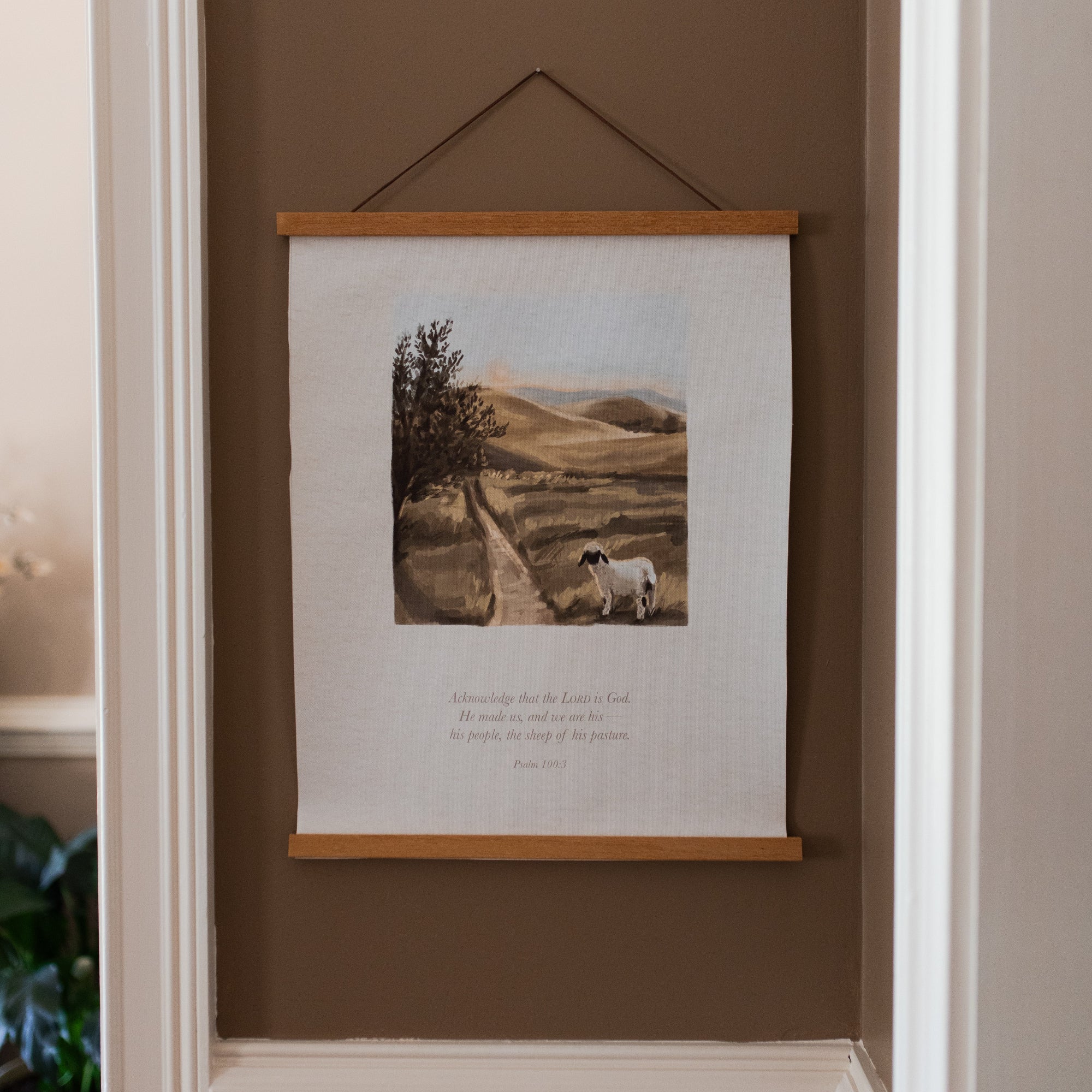 Sheep of His Pasture Hanging Canvas
