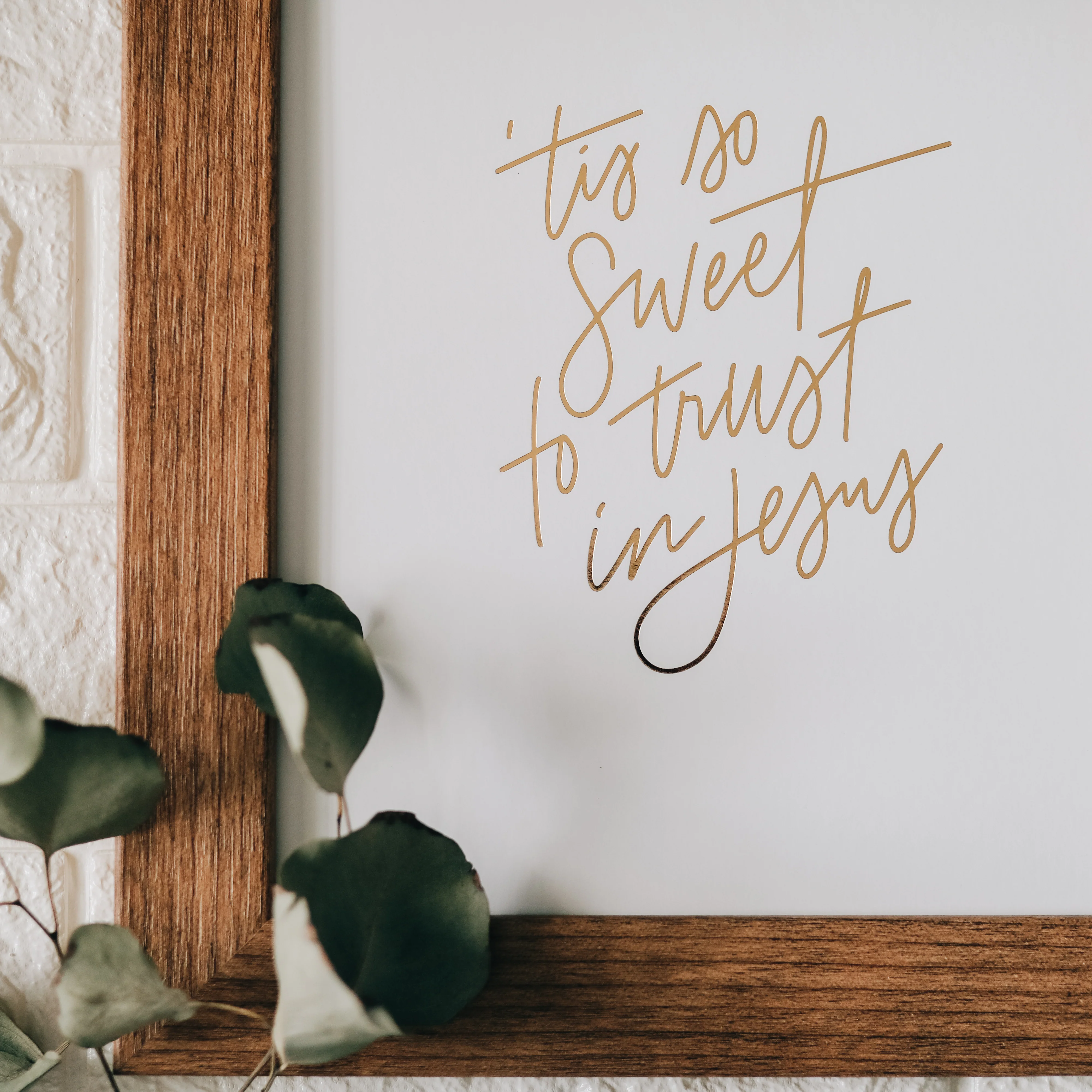 'Tis So Sweet Gold Foil Print - Image 3