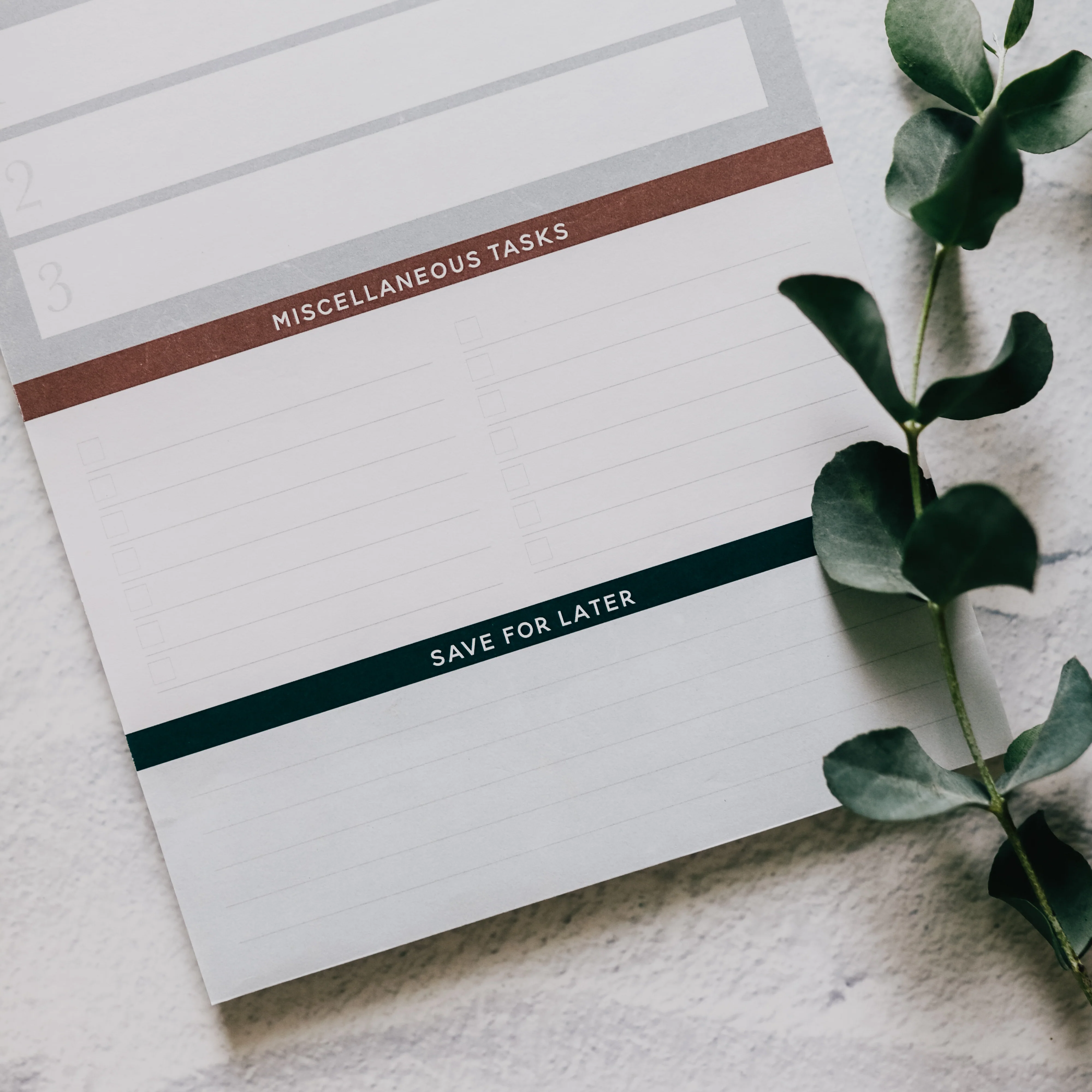Weekly Tasks Notepad - Teal Floral - Image 4