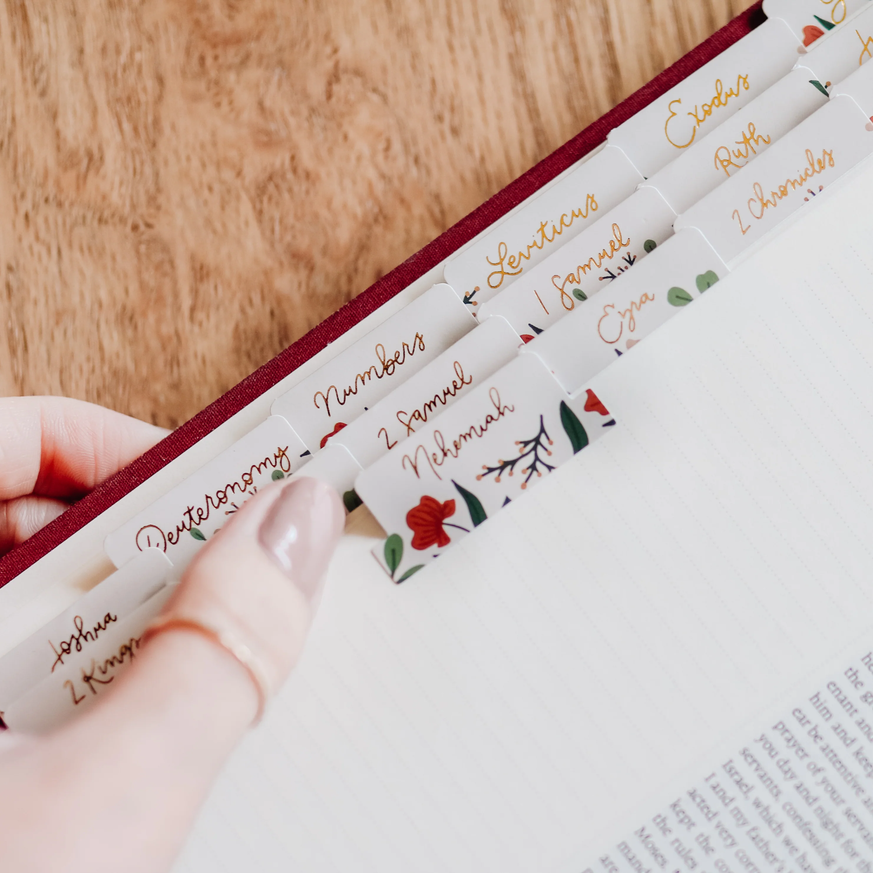 Rust Floral Bible Tabs - Image 6